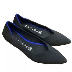 Rothy's The Point Black Flats with Royal Blue Stripe
Ballet Flats Size 9.5
